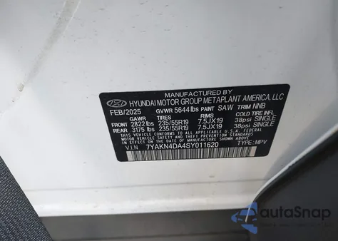 2025 Hyundai Ioniq 5 Sel из США, поврежденный, VIN 7YAKN4DA4SY011620